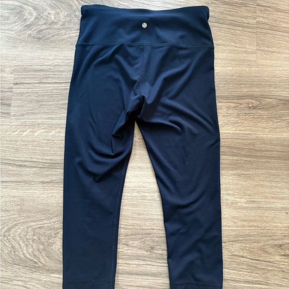 YOGALICIOUS Navy Blue High Rise Crop Leggings size S - Picture 2 of 5